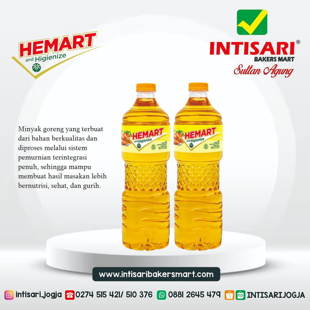 

Hemart Minyak Goreng Kemasan Botol 1 Liter-Minyak Goreng murah