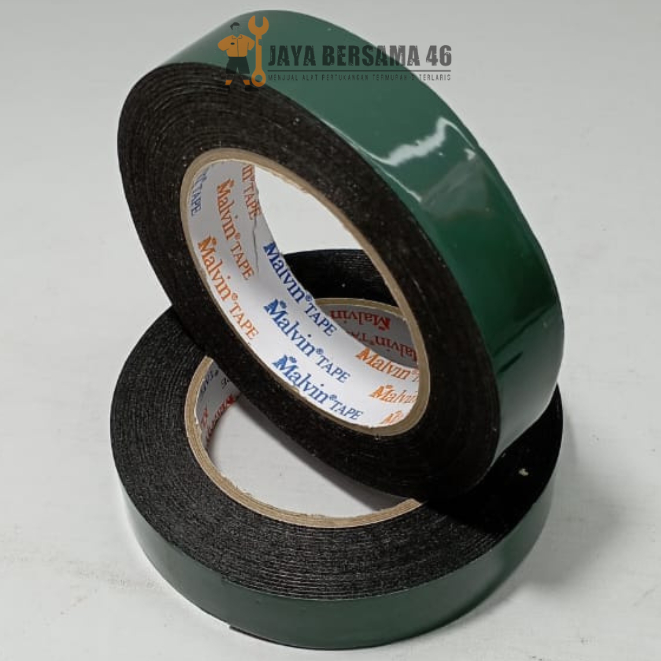 DOUBLE TAPE BUSA HIJAU / DOUBLE TAPE FOAM / FOAM TAPE / LAKBAN LEM BUSA / ISOLASI BUSA HIJAU 25MM x 6METER