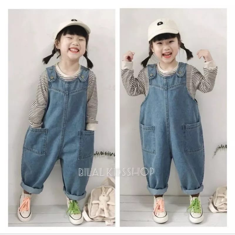 OVERALL KODOK JEANS PANJANG ANAK/OVERALL OVERSIZE ANAK/OVERALL KARAKTER ANAK