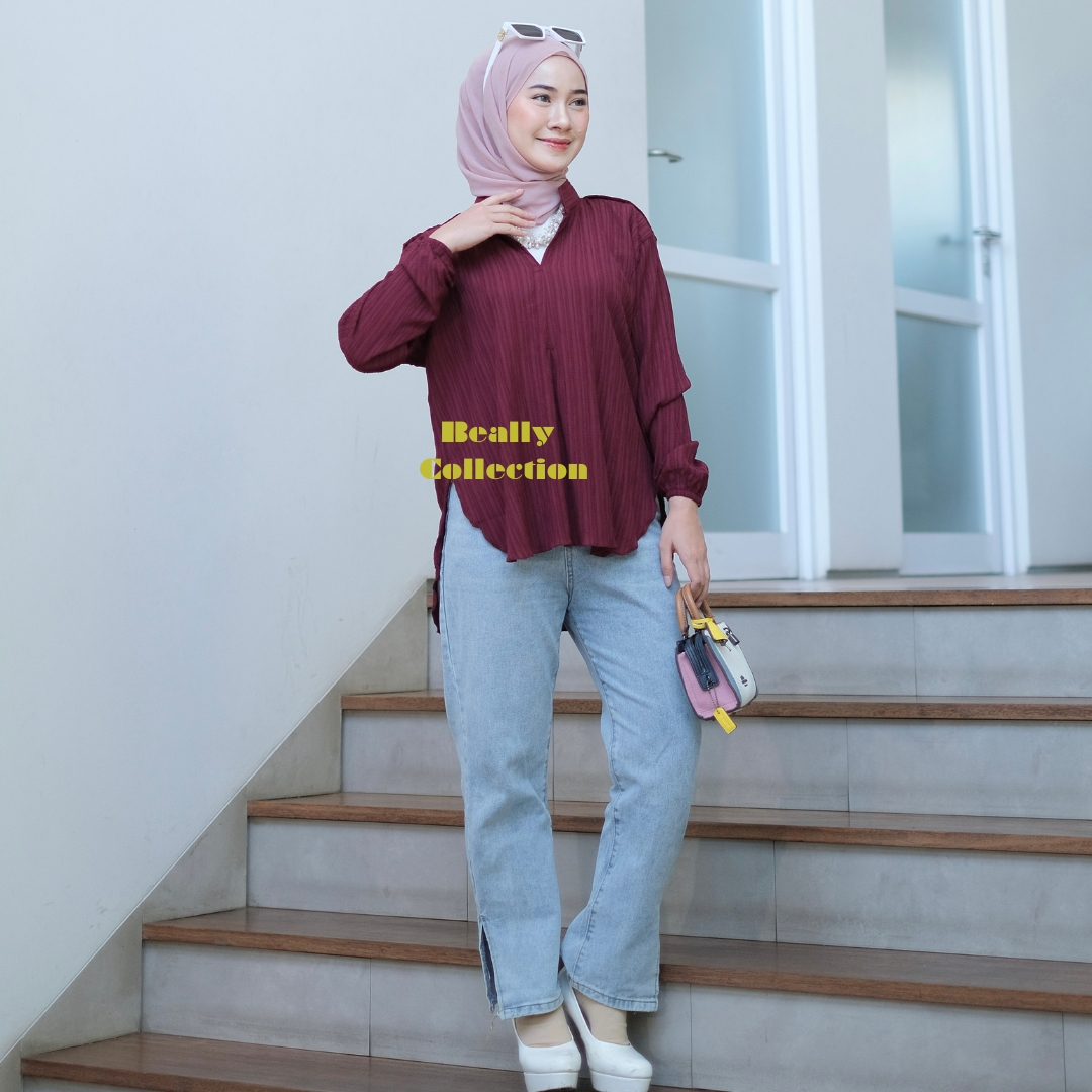 LIVIA BLOUSE LADY CRUSH | ATASAN OUTER OVERSIZE LADY CRUSH | OUTER LADY CRUSH BLOUSE WANITA POLOS