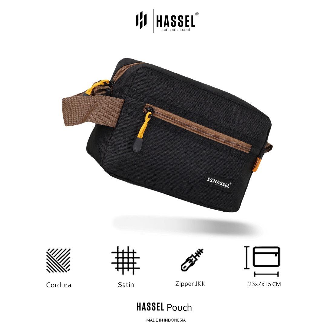 Tas Selempang HASSEL POUCH / Tas Waistbag Pria / Tas Selempang Pria Wanita / Tas Handbag - Abu