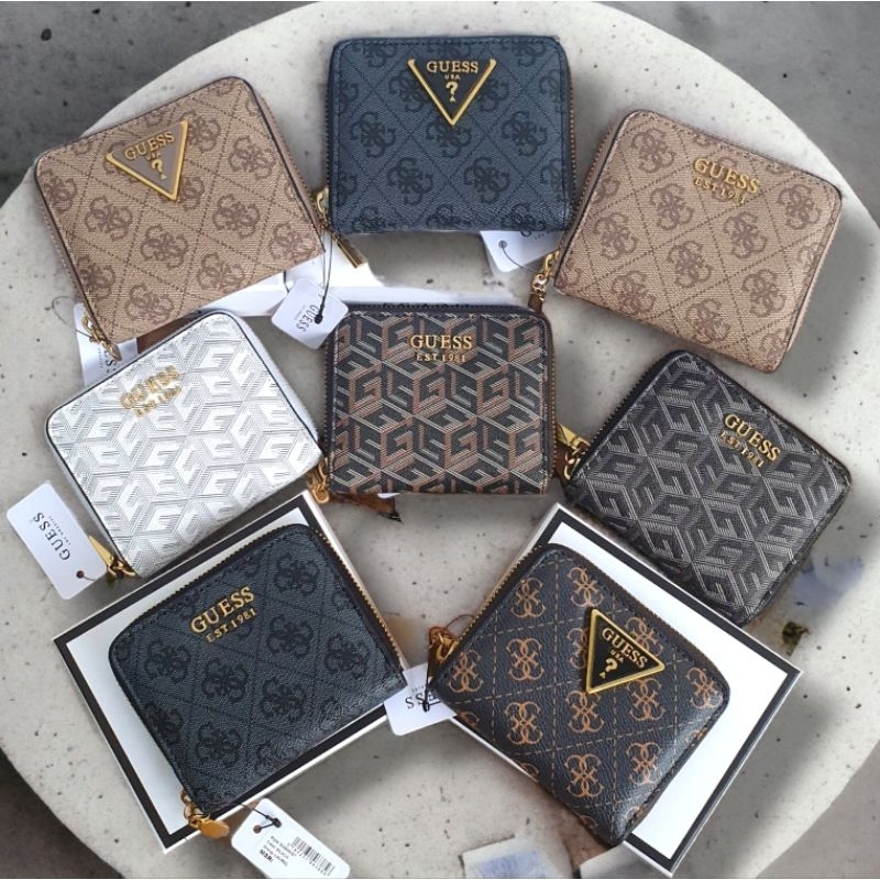 Dompet laurell Noelle zadie mini zipper small wallet resleting lipat logo short wallet kecil card holder wanita gb