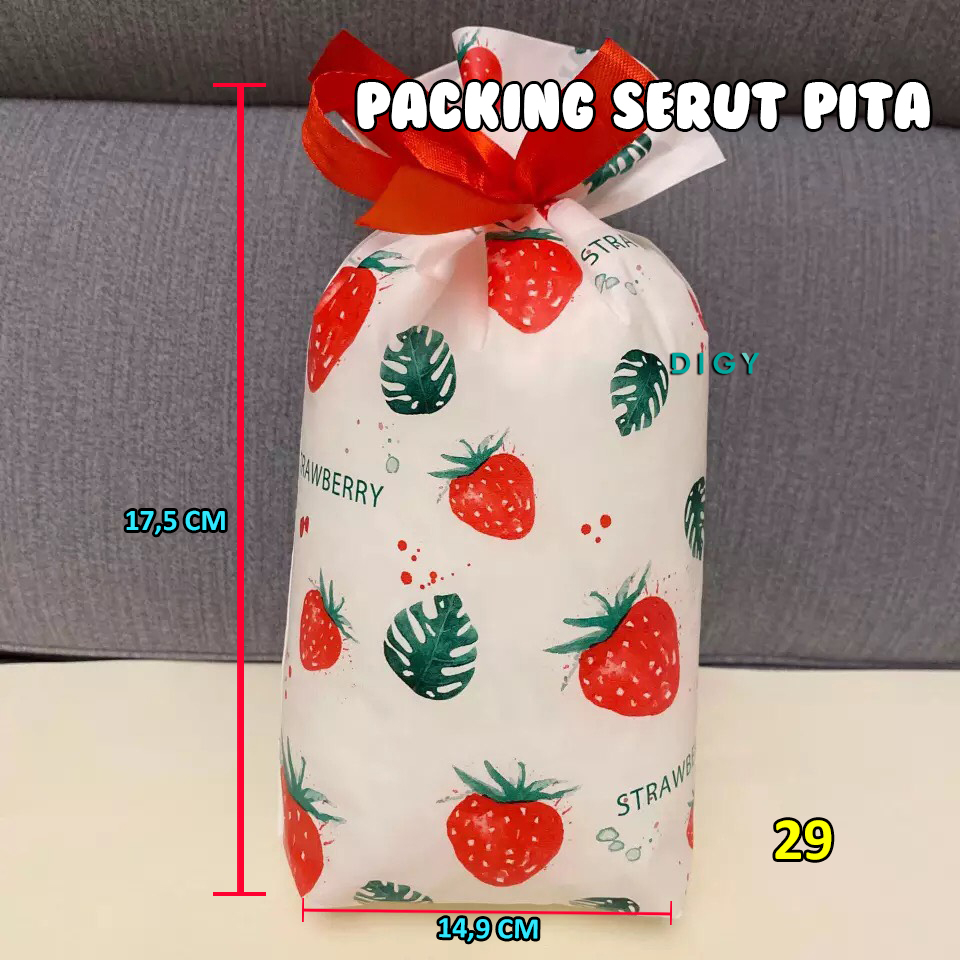 [20 pcs] Sale Termurah Pouch Plastik  Serut Kantong Cookies Coklat Packing Kue Murah / plastik kue / plastik souvenir / snack ultah