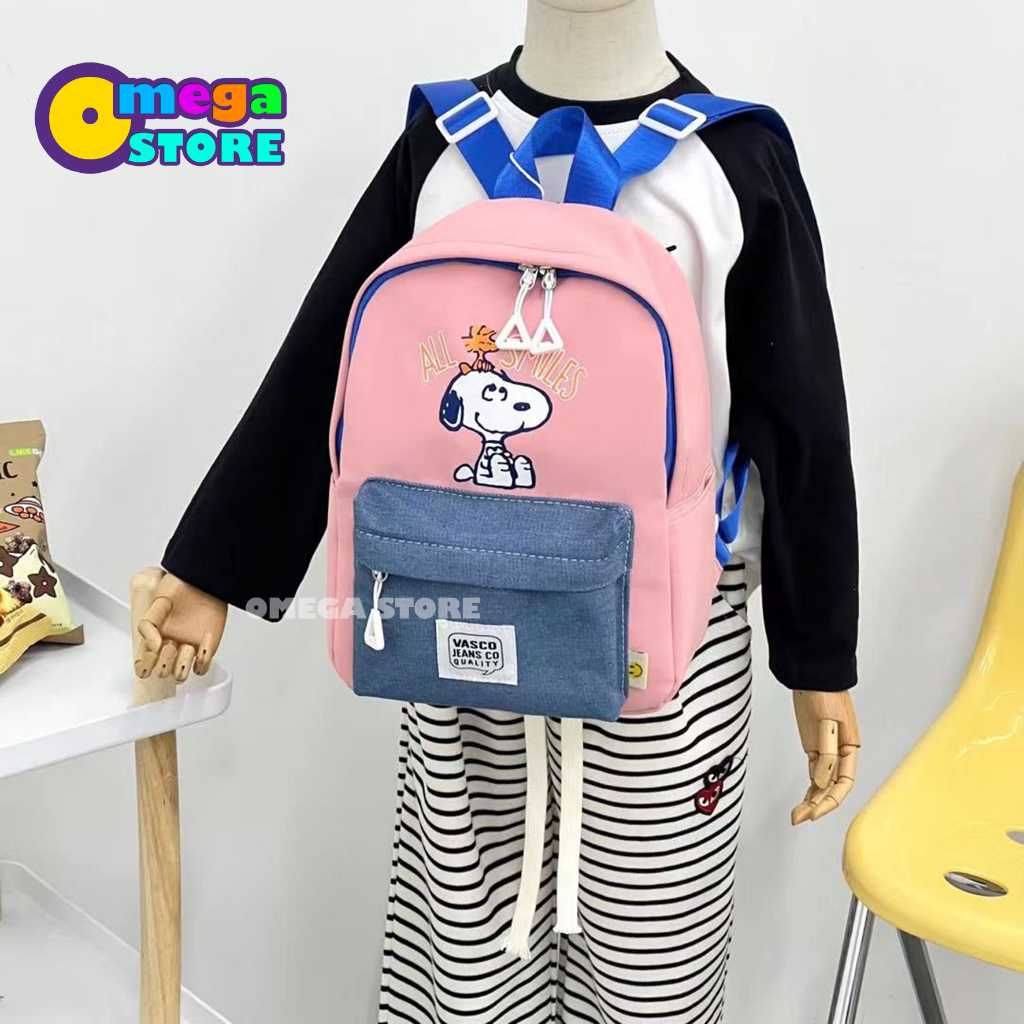 [O&amp;S]Tas Ransel Anak Sekolah Paud/TK Karakter Snoopy Cartoons Tas Punggung Backpack Terbaru - 303