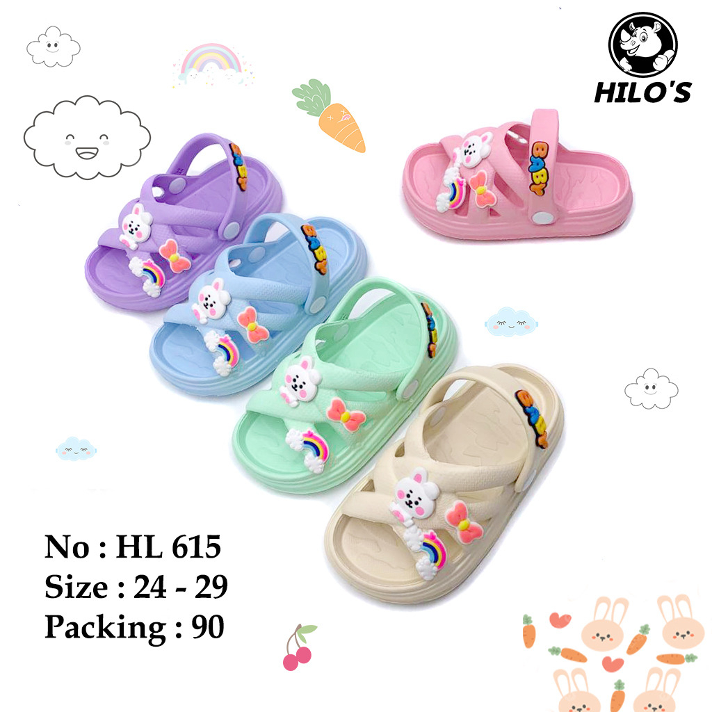 Sandal Selop Anak Perempuan Karakter Lucu Kekinian Uk.20-29