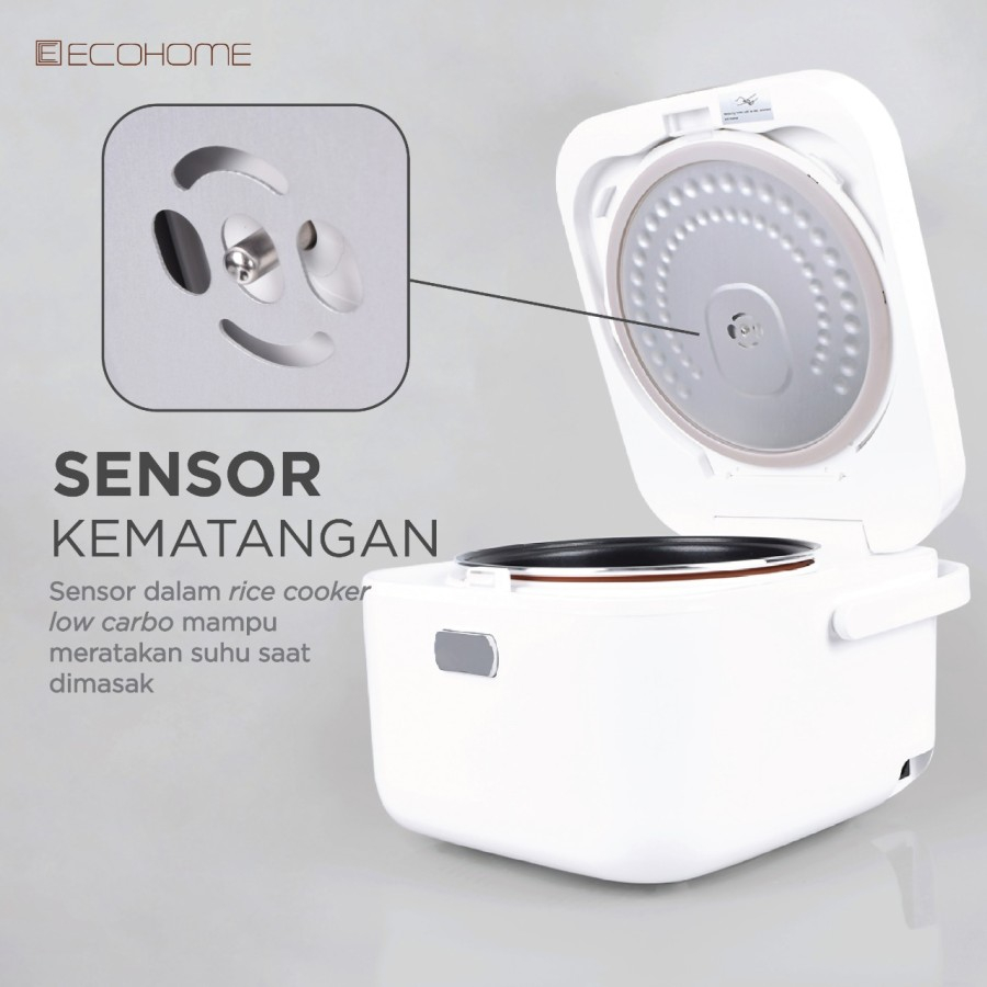 Ecohome Rice Cooker Low Carbo ELS 888 Less Sugar Penanak Nasi ELS888