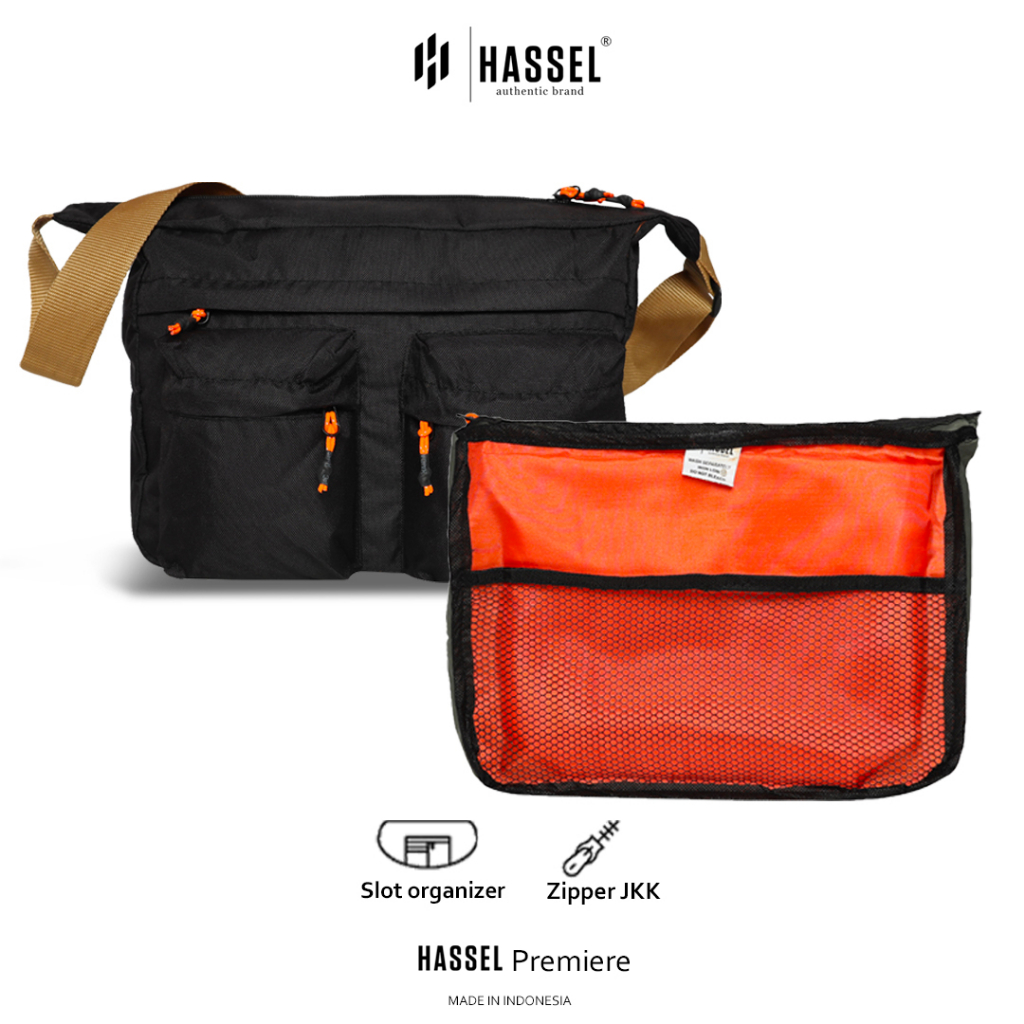 Tas Selempang Pria Hassel Premiere / Tas Waist Bag Pria / Tas Selempang Wanita / Tas Slempang Pria atau Wanita / Tas Original