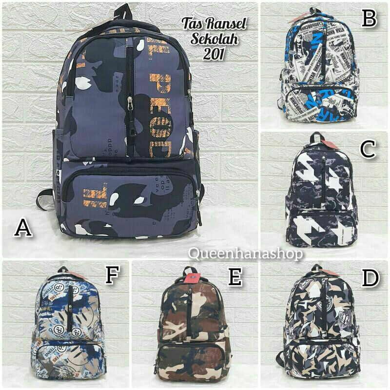 New Tas Ransel Sekolah Remaja Motif Kekinian