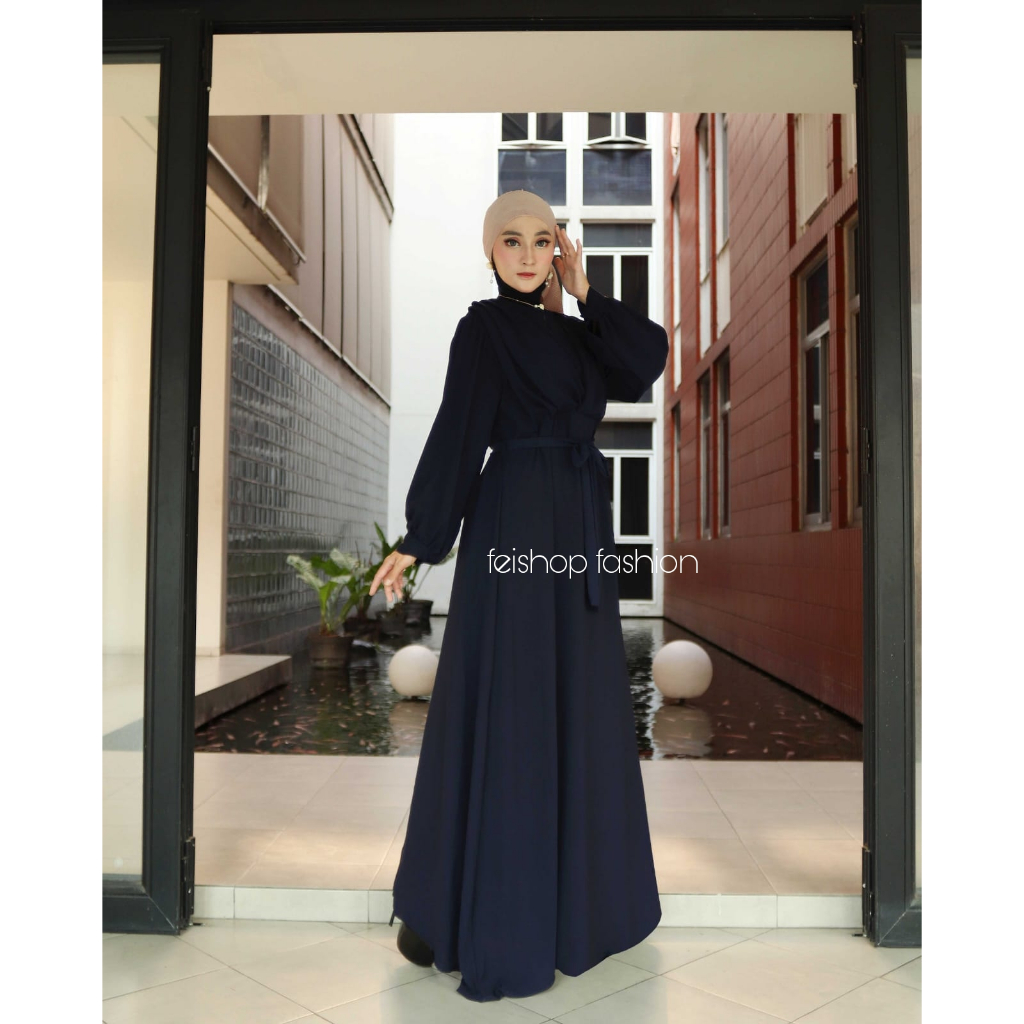 SANUM GAMIS / DRESS MUSLIM WANITA BUSUI FRIENDLY / BAHAN CRINGKEL AIRFLOW