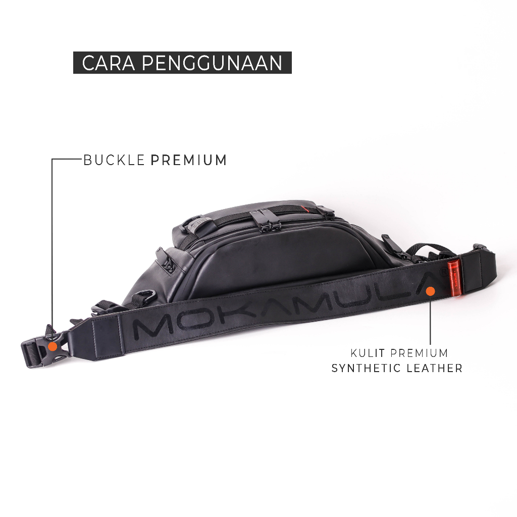 Waistbag Pria Waterproof Tas Selempang Original - HUDSON  Mokamula