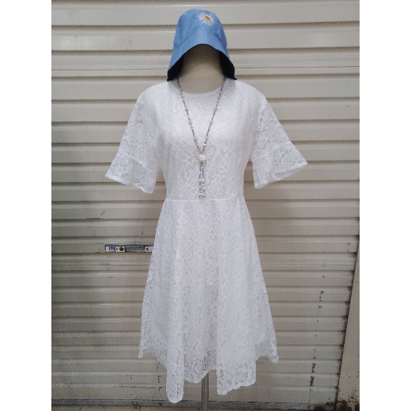 Dres brokat putih model new