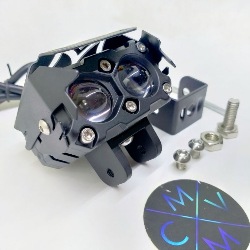 LAMPU SOROT LASER LED MINI LASER 3in1 flash DRL / lampu tembak cree mini putih kuning white yellow drl kedip