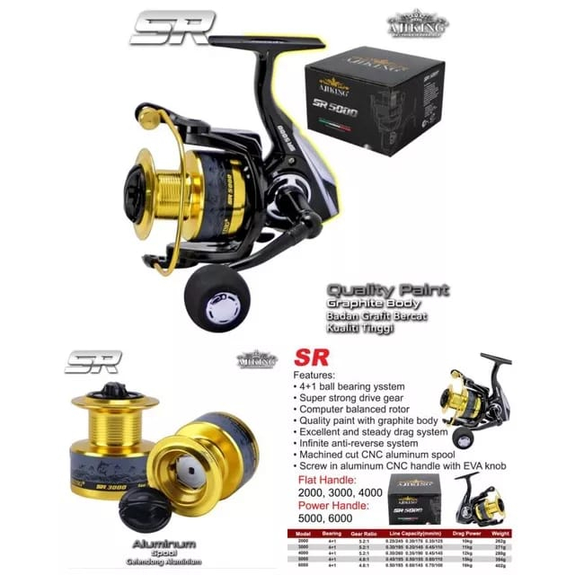REEL AJIKING SR 2000 3000 POWER HANDLE