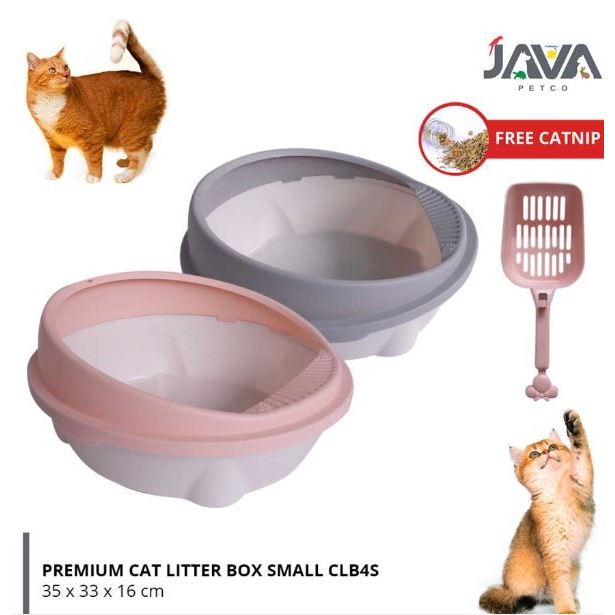 Cat Litter Box JAVA Premium Bulat Tempat Bak Pasir Kucing + Sekop