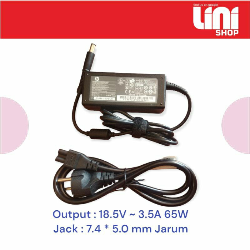 Adaptor Charger Laptop Compaq HP Elitebook Pavillion probook presario 65 watt