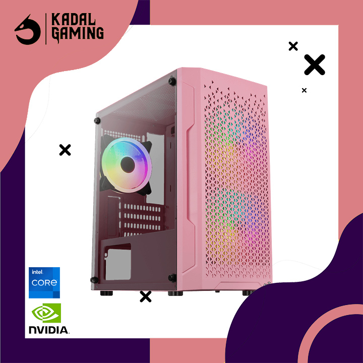 PROMO! PC GAMING INTEL CORE I7 10700F NVIDIA GTX 1660 SUPER 6GB FULLSET PINK LIVESTREAMING