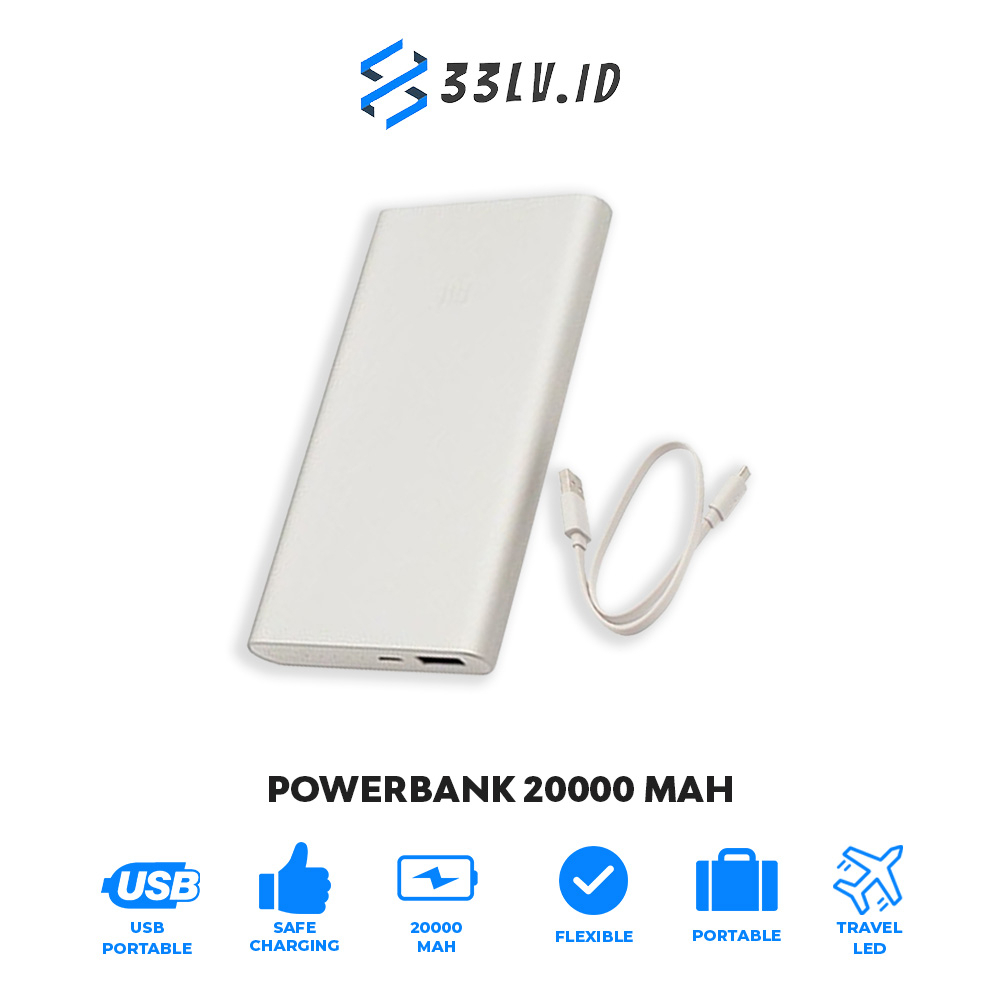 【33LV.ID】 Xiaomi powerbank 20000mah generation gen mi 2c fast charging original