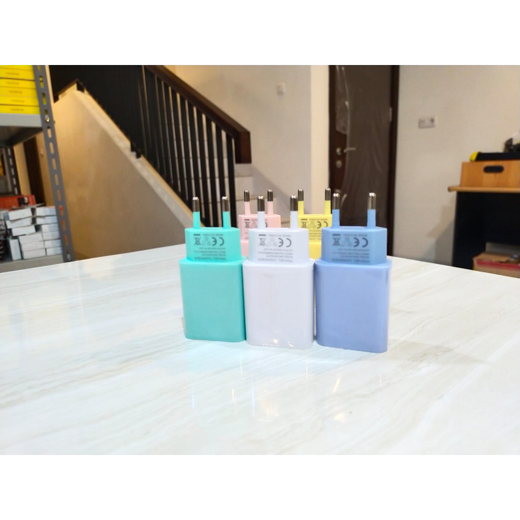 Adaptor Toples Macaron Warna Satu  Toples Isi 30 pcs Dengan 5 Warna Murah dan Berkualitas