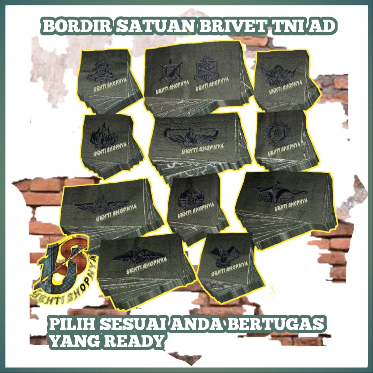 Bordir Komputer Wing Beli Satu Papan Nama TNI AD Stelan Seragam Pdl Loreng Malvinas Outdoor Paket He