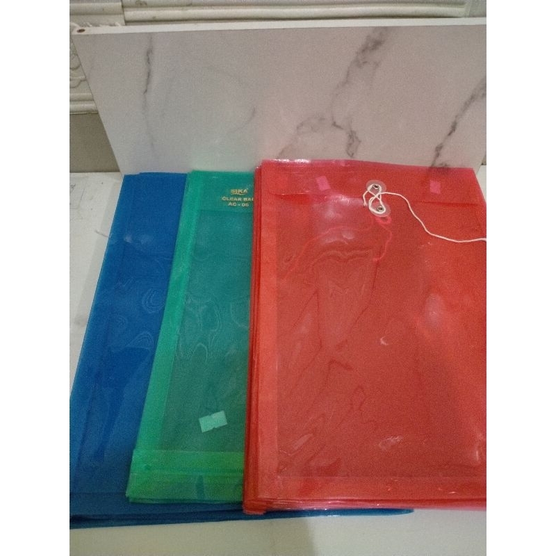

map dokumen plastik polos ukuran folio