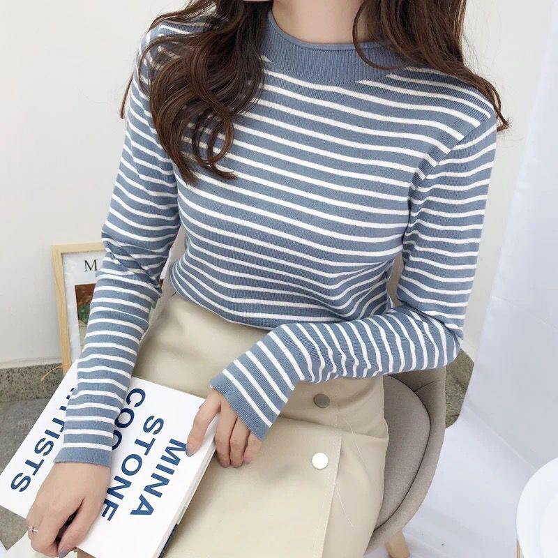 Elle Knit By SYS.LABEL - Stripe Knit Import - Atasan Wanita Rajut Premium