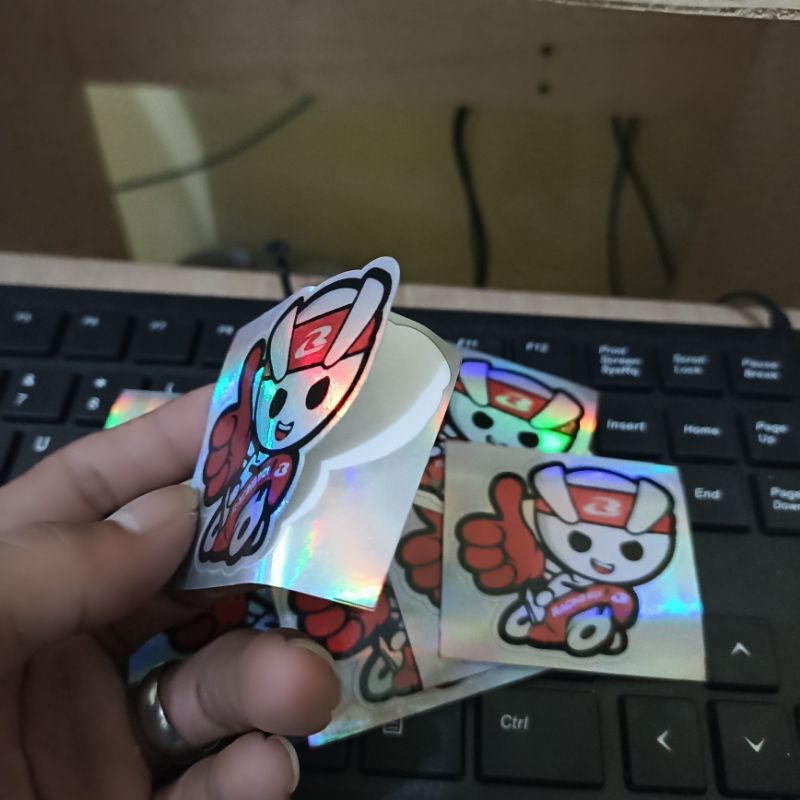 STICKER STIKER RCB RACING HOLOGRAM RCB RACING BOY