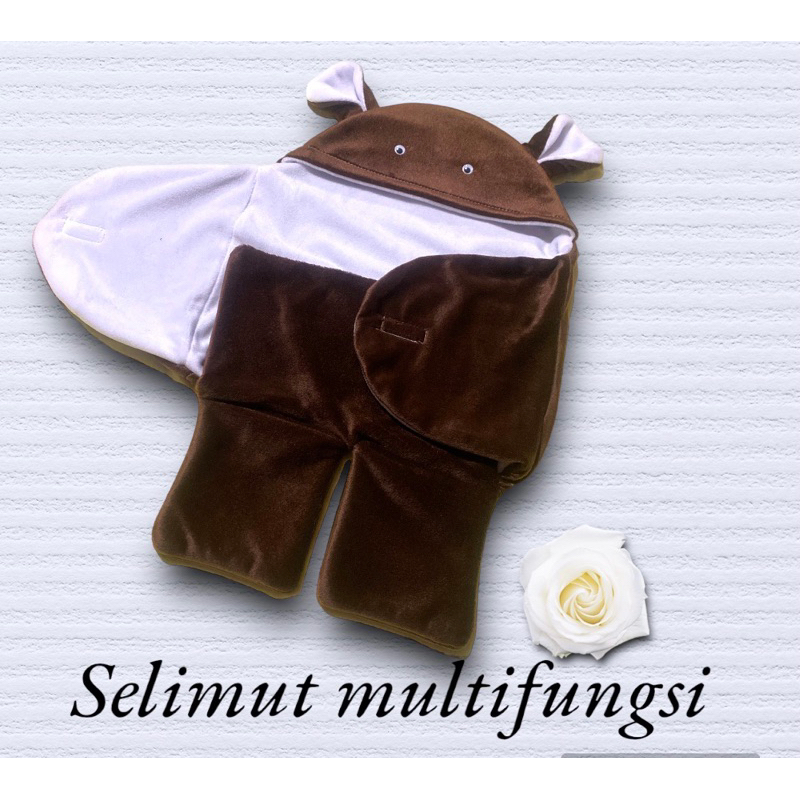 bedong selimut bayi multingfungsi dua lapis lembut dan tebal