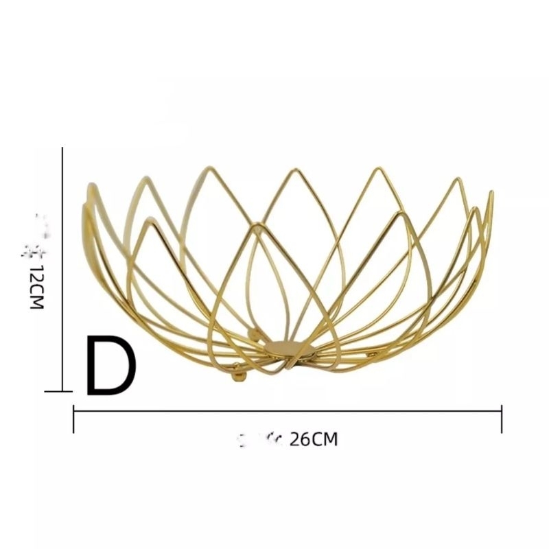 Keranjang Tempat Buah Bahan Tebal / Fruit Tray / Keranjanh Buah Gold / Wadah Buah Cantik