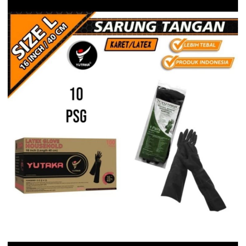 Sarung Tangan Karet 16 Inch isi 100 psg/cuci piring Sarung Tangan Karet 16 Inch isi 100 psg/ murah Sarung Tangan Karet 16 Inch isi 100 psg