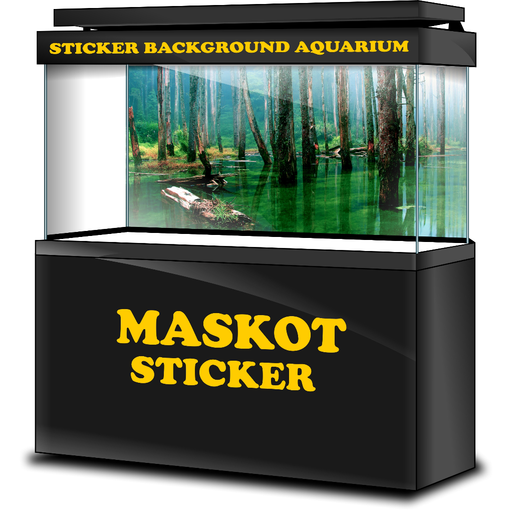 STICKER AQUARIUM, STIKER AKUARIUM, AQUASCAPE,  STIKER KACA AQUARIUM, STIKER BACKGROUND AQUARIUM, STI