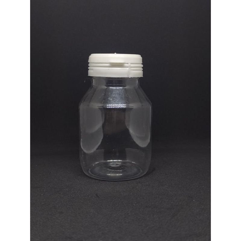 Botol Kapsul 120ml Bulat Bening || Tempat Kosong Obat Kapsul