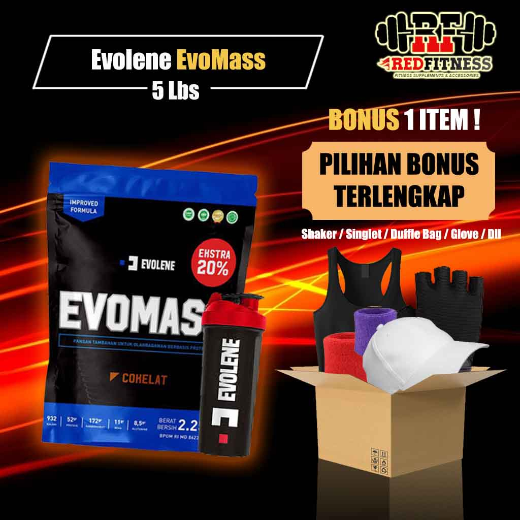 Evolene Evomass Gainer 5 lbs 2.25 kg / Evo Mass 5lbs 5lb 5 lb 2250 gr gram