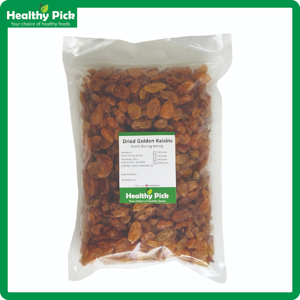 

QH Jumbo Golden Raisin 1Kg / Kismis Kuning Jumbo