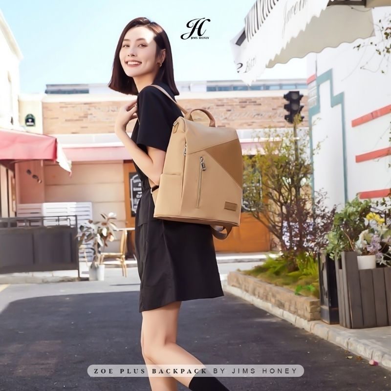 JIMS HONEY TAS WANITA ZOE BACKPACK TAS RANSEL SEBAGUNA ANTI MALING WATERPROOF FREE TALI PANJANG