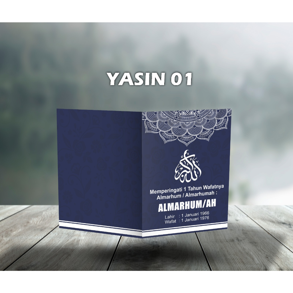 Cetak Yasin dan Tahlil 128 Halaman bisa pakai foto