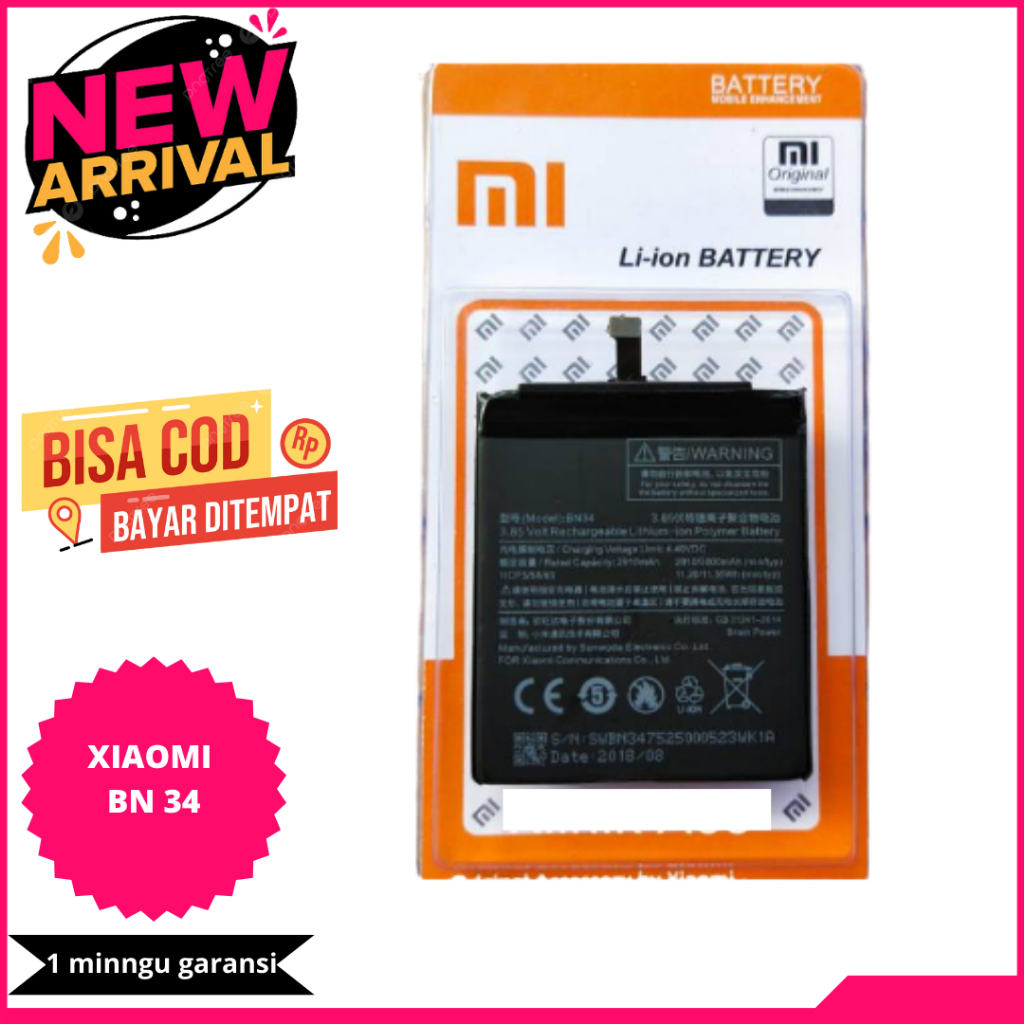 BATRE BATERRY BATREI BATRE / XIAOMI BN 34 / XIAOMI REDMI 5A / BATETTY BATRE BATREI BATERRY