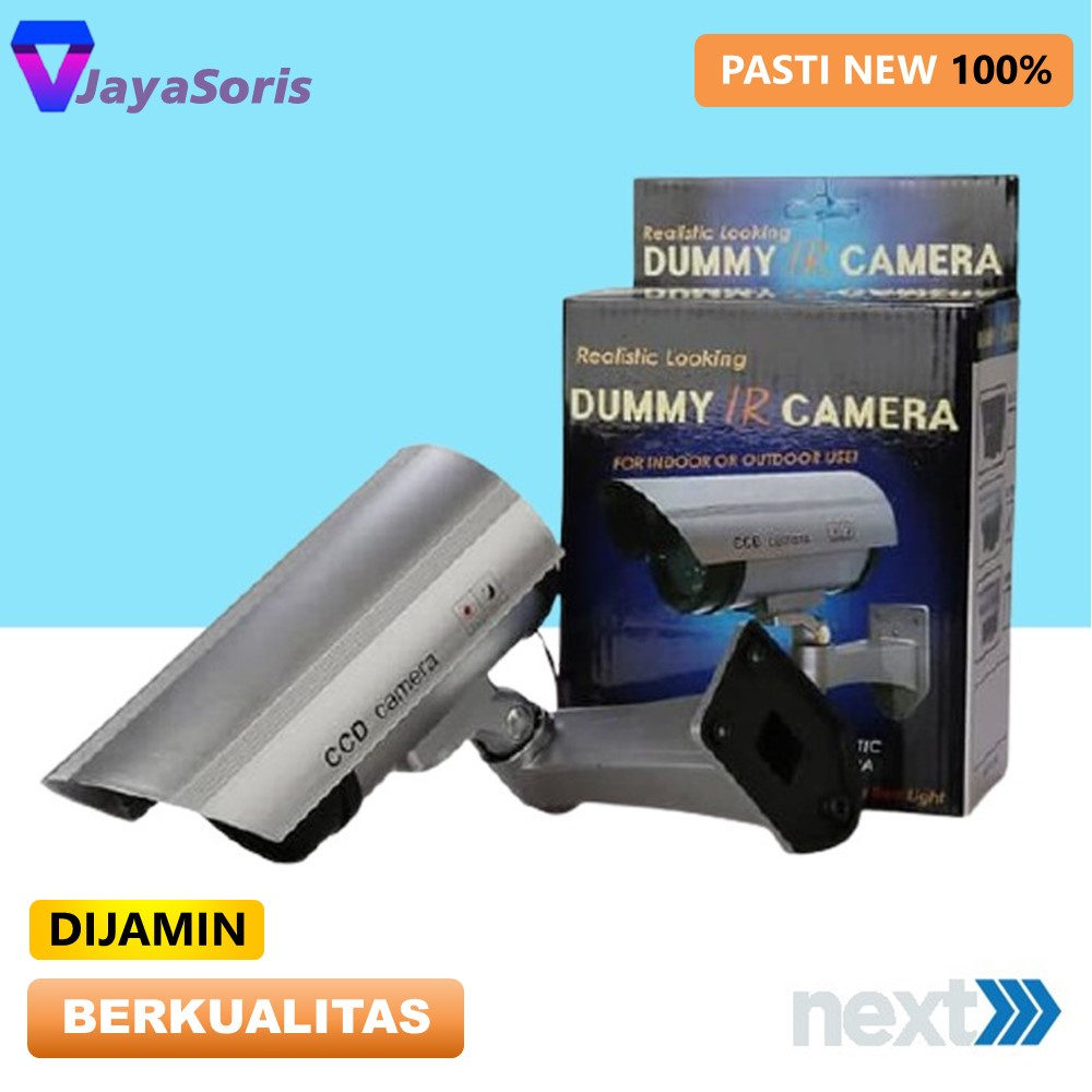 CCTV PALSU MIRIP ASLI LAMPU KAMERA PALSU FAKE REPLIKA TIRUAN DUMMY CAMERA SECURITY WATERPROOF MURAH JS28