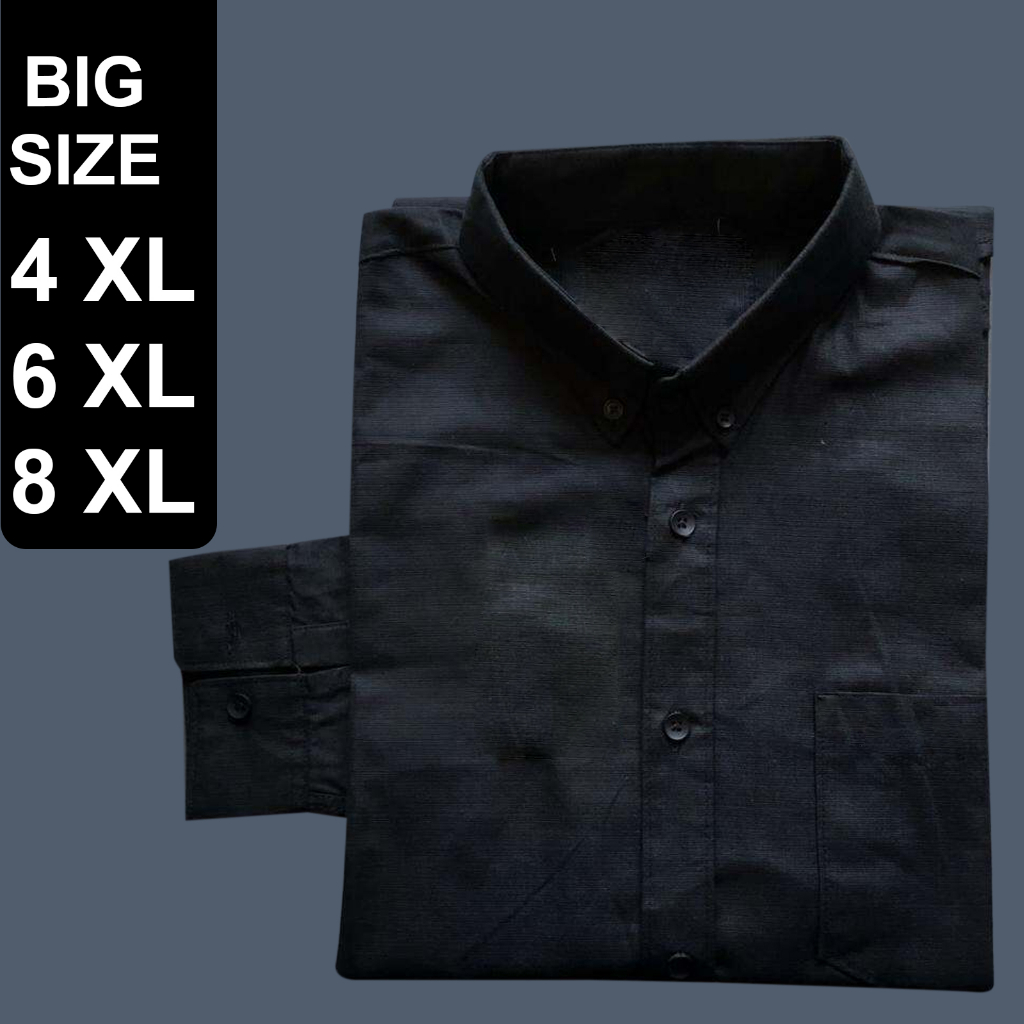 KEMEJA POLOS PANJANG JUMBO BIG SIZE 4 XL 6 XL 8 XL SIGARET KAHATEX IMPORT PREMIUM ORIGINAL TERBARU BERKUALITAS