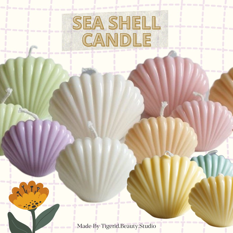 (+BOX/MIKA/TILE) Kerang Candle