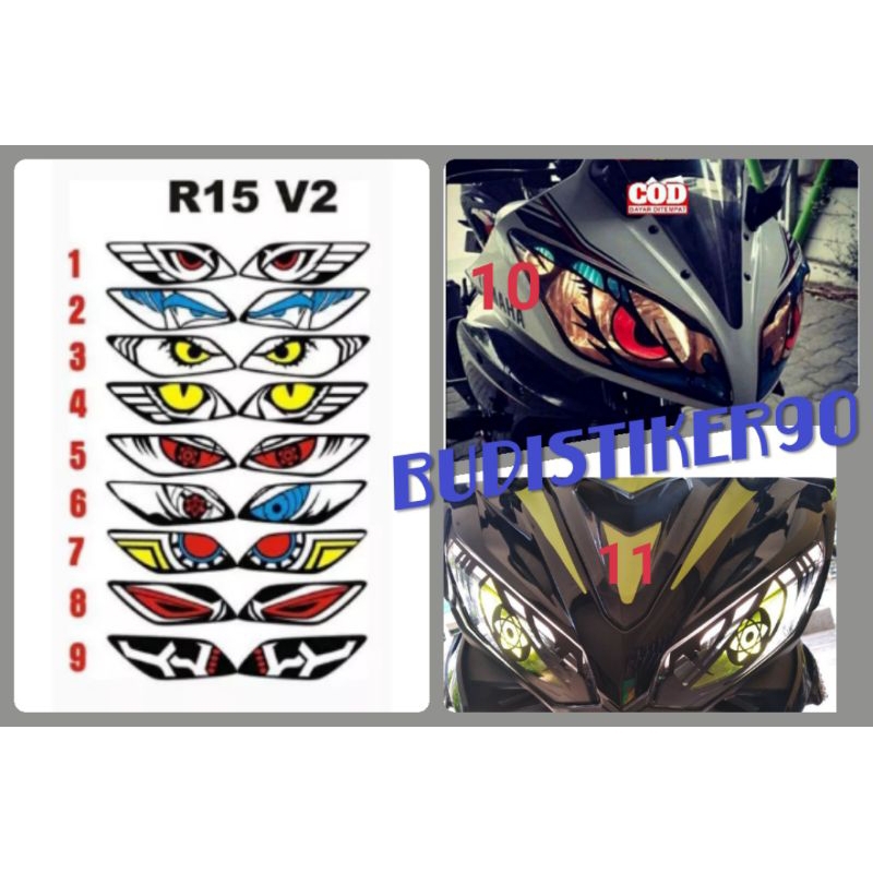 Stiker lampu depan R15 v2