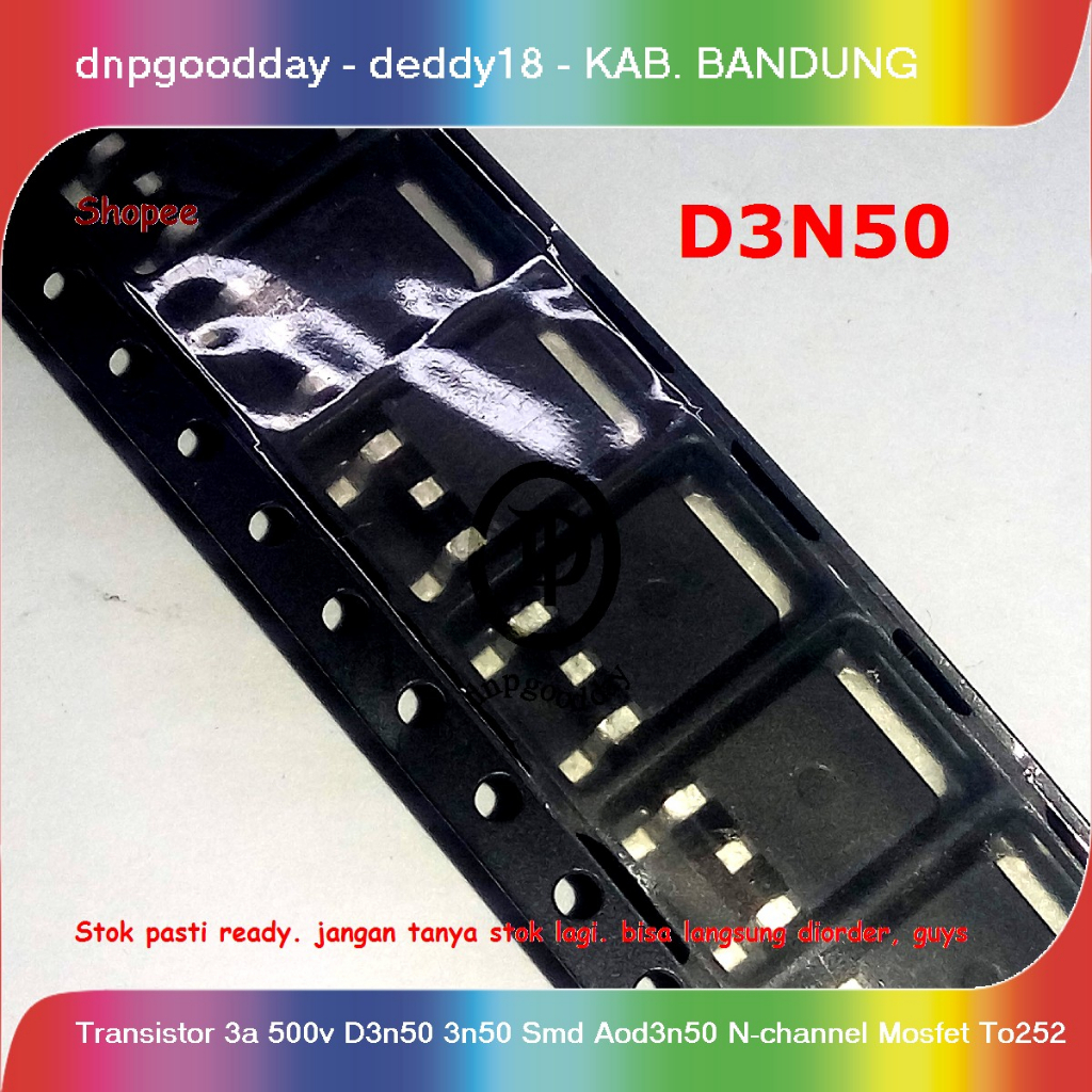 Transistor   3a  500v D3n50 3n50 Smd Aod3n50 N-channel Mosfet