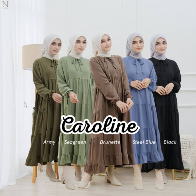 Caroline Midi Dress by Nura Moslemwear | Ready Stock