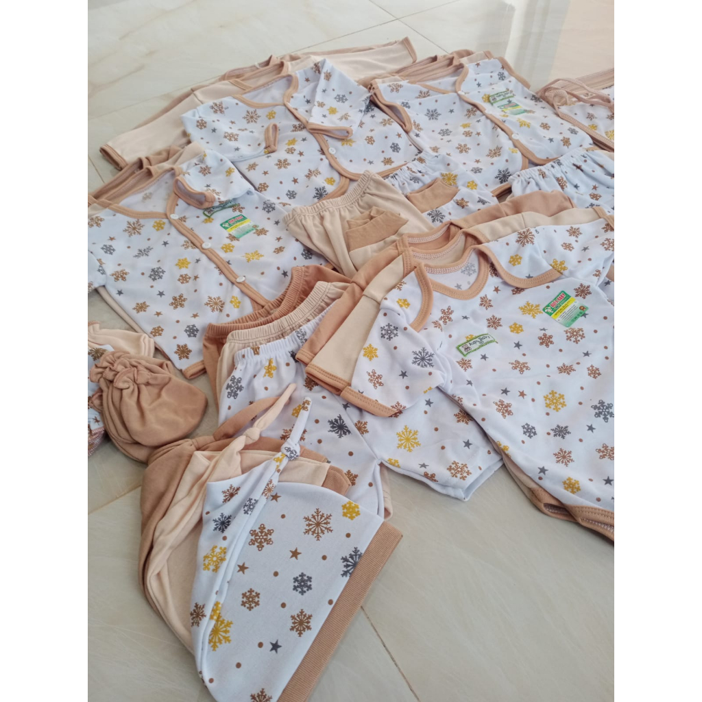 36pcs set lahiran Baju Bayi Celana Bayi Baru Lahir SERI KREM