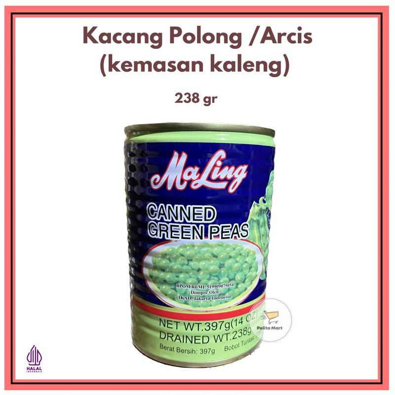 

Kacang Arcis Kaleng (CANNED GREEN PEAS) 238 gr / 397 gr