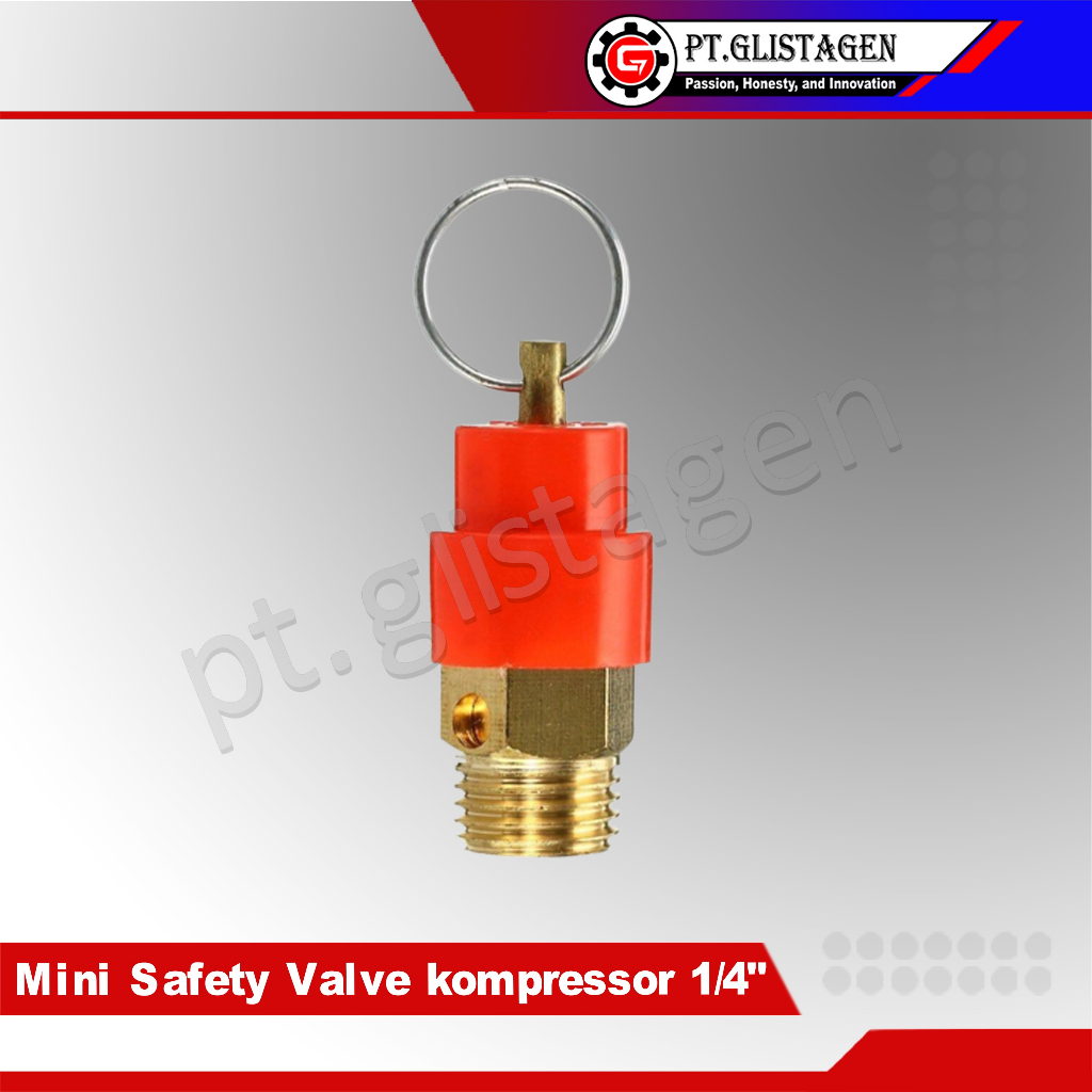 Mini Safety Valve Kompressor 1/4&quot;inch Pengaman Kompresor Drat 1/4&quot;inch