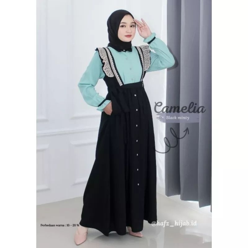 Camelia Dress Hafz Hijab Black Minty L*