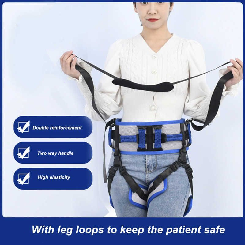 Gait Transfer Belt Transfer Pasien Sling Belt Alat Sabuk Pemindah Dari Kursi Roda Ranjang Jalan Gerak Medical Belt