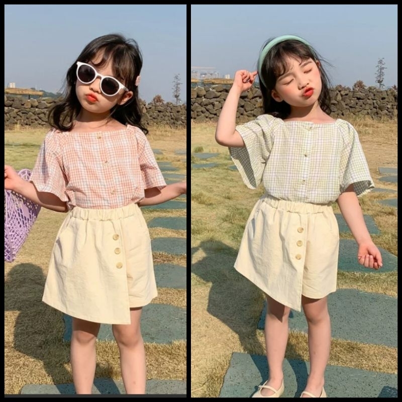 CT257 Blouse Lengan Balon Anak Perempuan | Baju Anak