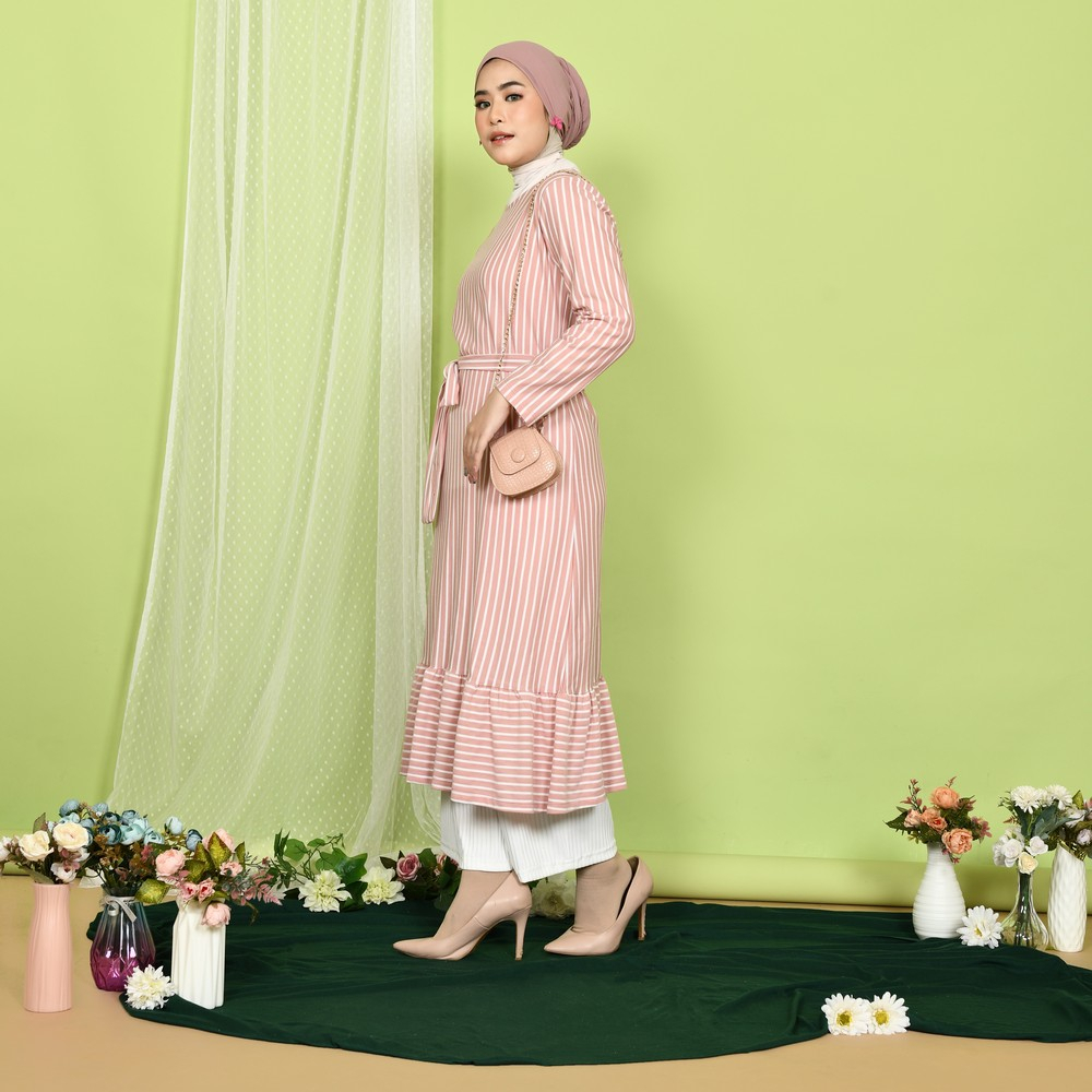 Mybamus Benna Lace Tunic Dusty M15273 R86S4 - Midi Dress - Midi Gamis Lebaran-4