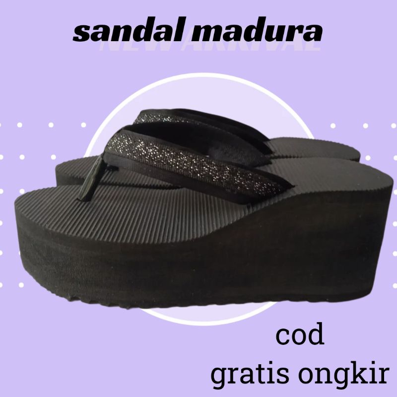 Sandal Madura Cewek Tinggi 5-6-7-8-9 Cm Sandal Wedges Sandal gunung